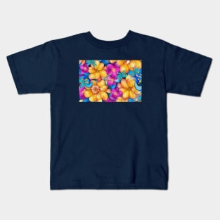 Whimsical Flowers Kids T-Shirt